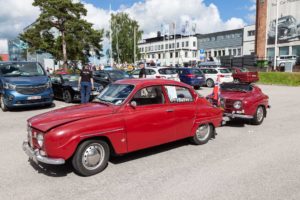 SAAB 96 V4 mit Eigenbau Hänger