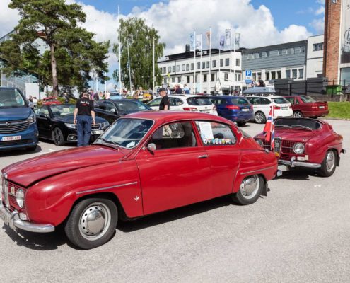 SAAB 96 V4 mit Eigenbau Hänger