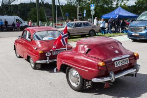 SAAB 96 V4 mit Eigenbau Hänger