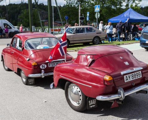 SAAB 96 V4 mit Eigenbau Hänger